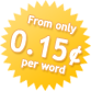 From only 0.5c per word